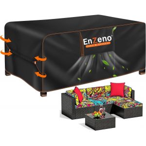 Housse De Protection Pour Meubles De Jardin - Imperm&eacute;able - Tissu Oxford 420d - Avec Sortie D'air - Pour Tables Et Chaises - 200 X 160 X 74 Cm - Neuf