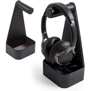 LORANKA-JackCubeDesign Support pour Casque d'&eacute;coute en Cuir avec Support de Rangement pour c&acirc;ble (14 x 9,8 x 27 cm) -: MK217A - Neuf