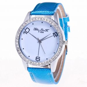 Zhoulianfa Mode Femmes Métal Quartz Mouvement Montre Bande Réglable Accessoire (Bleu) - Neuf
