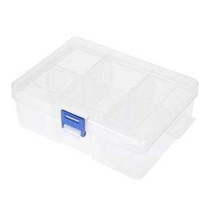 Boite De Rangement Transparente A 6 Compartiments En Plastique, Boite A Outils Et A Bijoux Detachable - Neuf
