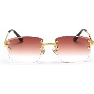 Kalanka-Lunettes De Soleil Sans Monture, Carrées, Couleur Progressive, Style Rétro Vintage - Neuf