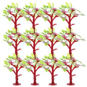12Pcs Modèle Arbres DIY Train Rue Chemin De Fer Paysage Paysage Accessoire Poupées Maison Fleur Arbres - Neuf