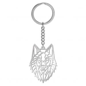 Porte-Clés Animal Pour Femme, Pendentif En Acier Inoxydable, Pendentif Pour Sac Pour Homme, Loup - Neuf