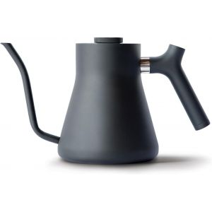 Stagg | Bouilloire À Verser Pour Café Et Thé, Pour Utilisation En Cuisinière | Théière À Col De Cygne Avec Bec Verseur Précis Et Thermomètre Intégré | Noir Mat | 1 Litre - Neuf