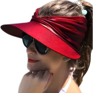 Kalanka-Casquette Visière Chapeau Pare Soleil Femme - Large Bord - Protection Uv Upf 50+ Chapeau De Plage Pliable - Séchage Rapide - Protection Solaire - Casquette De Sport De Plage - Neuf