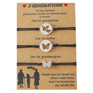 3x Promesse De Relation Assortie Bracelets Pour Papillon Bracelet Jumeaux Bijoux - Neuf