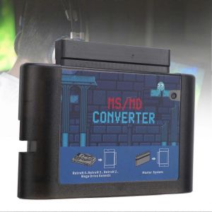 Convertisseur De Cartes De Jeu Ms En Md Convertisseur De Cassettes Vidéo De Jeu Ms En Md Pour Retron 5 3 2 Pour Mega Drive Pour Genesis Noir Transparent - Neuf