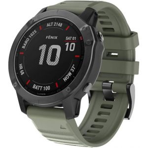 Blue Dream Bracelet Garmin Fenix 6x / 6x Pro, Fenix 5x / 5x Plus, Accessoire Fenix 3 / 3 Hr, Bracelet Quickfit De 26 Mm De Large À Double Cadre Vert Armée + Noir - Neuf