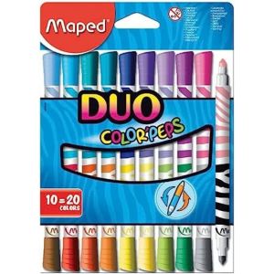 Color'peps Feutres De Coloriage 2 En 1 Duo De Couleur Et Encre Lavable À L'eau-Etui De 10 Feutres Pour 20 Couleurs Assorties - Neuf