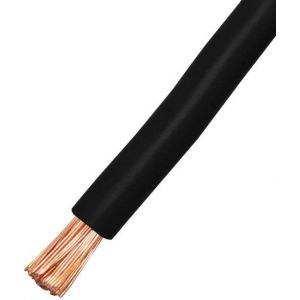 5m Fly C&acirc;ble de v&eacute;hicule Noir 10mm&sup2; Rond C&acirc;ble Fil de Fer toronn&eacute; Car C&acirc;ble d'alimentation - Neuf