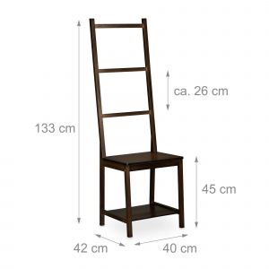 Porte-serviettes portant 133 cm bambou marron Helloshop26 13_0002266 - Neuf