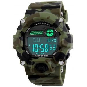 Montre Numérique Pour Enfants, Montre Militaire De Sport Pour Garçons, Avec Alarme / Minuterie / Résistance Aux Chocs, 5 Bandes - Neuf