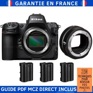 Nikon Z8 + FTZ II + 3 Nikon EN-EL15c + Guide PDF MCZ DIRECT '20 TECHNIQUES POUR RÉUSSIR VOS PHOTOS - Neuf