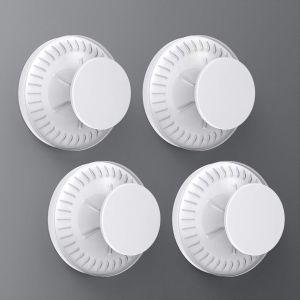 Lot de 4 crochets à ventouse sans perçage,amovibles et imperméables,pour salle de bain,cuisine,porte d'entrée,camping-car,sur toutes les surfaces lisses,blanc - Neuf