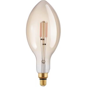Lampe Led E27 Dimmable Très Grande Taille, Ampoule Globe Big Size, Filament Vintage Spirale, 4,5 Watts (Correspond À 40 Watts), 470 Lumens, Blanc Chaud, Ambré, 2200 Kelvin, G200, Ø 20 Cm - Neuf