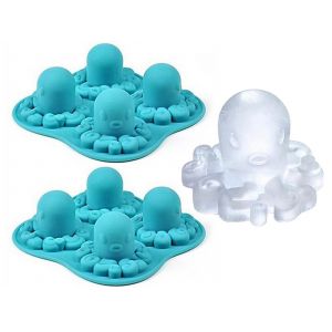 Moules &Agrave; Gla&ccedil;ons En Forme De Pieuvre - Lot De 2 Moules &Agrave; Gel&eacute;e En Silicone - Neuf