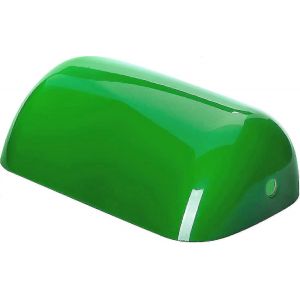 Lampe De Banquier En Verre De Remplacement (6 X 22,5 X 13,5 Cm De Profondeur) Abat-Jour En Verre De Remplacement Abat-Jour De Banquier De Remplacement Lampes Lampes Vert Brillant - Neuf