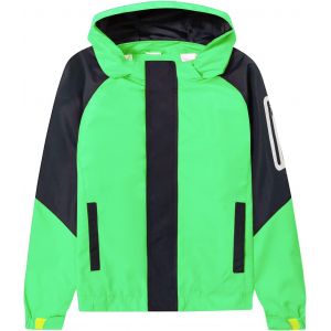 Jfkjg-Manteau Imperméable Enfant Bloc De Couleur - Veste Mi Saison Garçon - Coupe Vent Fille Printemps - Neuf