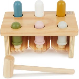 JGD-Banc de Frappe &Eacute;ducatif en Bois | Jouet d'Activit&eacute; et de D&eacute;veloppement pour Enfant d&egrave;s 1 An | Marteau et Clou | Cadeau B&eacute;b&eacute; - Neuf