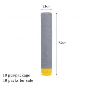 100pcs 10 Couleurs Jouet Pistolet Souple Recharge Balles Fl&eacute;chettes EVA Mousse Pour S&eacute;rie &Eacute;lite (Gris) - Neuf