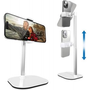 Kal-Chatstand- Support De Téléphone Portable Réglable Pour Bureau Et Table De Chevet, Compatible Avec Iphone, Smartphone Et Mobile, Idéal Pour L'enregistrement Vidéo Et Les Appels - Neuf