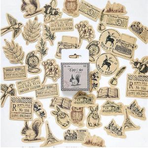 Ventes Promotionnelles Vintage Animaux Autocollant Scrapbook Diy Artisanat Et Scrapbooking Décoration Matériel Papier Autocollant Set Pour Agenda Album 46pcs / Set - Neuf