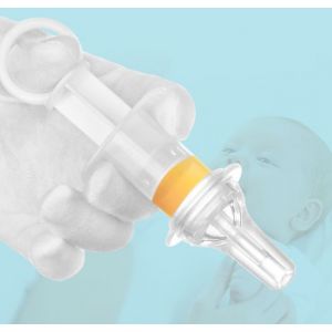 Lot De 2 Seringues D'alimentation Orale Blanches Pour Bébé Avec Embout Tétine - Neuf