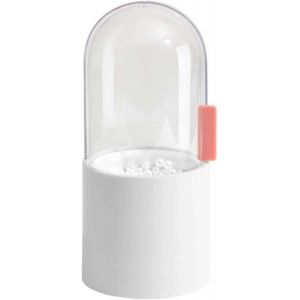 Boîte de rangement pour pinceaux de maquillage,porte-pinceaux de maquillage avec couvercle,avec couvercle rotatif transparent et perles étanches à la poussière- - Neuf