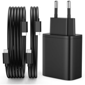 LORANKA-45W Chargeur USB C Rapide pour Samsung Galaxy S25/S24/S23/S22/S21 Ultra/S20/A53/A52/S10/S9, pour iPhone 17/16/15 Prise USB C Charge Rapide USBC Chargeur Secteur Adaptateur Embout Bloc Type C - Neuf