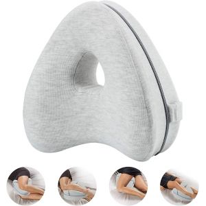 Ulteronixshop-Oreiller de Jambe Oreiller de Genou Oreiller de Couchage Lat&eacute;ral Ergonomique avec Oreiller en Mousse &agrave; m&eacute;moire de Forme optimale pour Dormeurs sur Le c&ocirc;t&eacute; Oreiller de Positionnement ave - Neuf