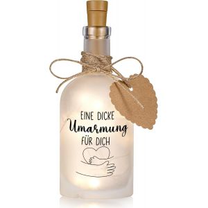 KAL-Bouteille Led Avec Inscription Bouteille De Vin Lumineuse Décorative Lumière De Bouteille Avec Liège Étiquette Cadeau En Kraft Pour Noël Anniversaire - Neuf
