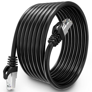 ERSHI-Cable Ethernet 10m Cat 6, Cable Rj45 Blindé Gigabit Haut Débit Câble Réseau Résistant aux Intempéries FTP 23AWG CCA Cable In[3 - Neuf