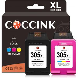 305XL Cartouche pour HP DeskJet 2820e 305 XL Noir et Couleur DeskJet 2800e 2810e 2822e 2821e 2823e 4220e 4222e 4210e 4230e Envy 6432e 6032e 6020e 6420 Imprimante Cartouche d'encre Remplacement - Neuf