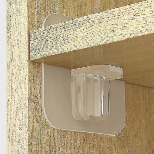 10pcs Adhésif Étagère Support Chevilles Support D'étagère Chevilles Adhésif Armoire Armoire Étagère Support Clips (Kui) - Neuf