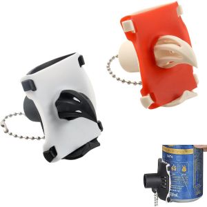 Letnerny-2 Pcs Biere Decapsuleur, Innovant Ouvre Bouteille, Outil De Pistolet Avec Entonnoir Int&eacute;gr&eacute;, Decapsuleur Biere Rigolo, D&eacute;capsuleur, Pour Canettes De Soda,Bi&egrave;re (Rouge Blanc/Blanc Noir) - Neuf