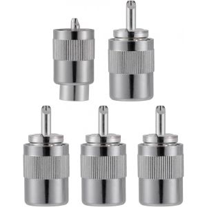 5PCS PL259 UHF M&acirc;les Connecteurs 50 Ohm Connecteur M&acirc;le PL259 &agrave; Sertir Coax RF Adaptateur de Connecteur pour C&acirc;ble Coaxial RG-213 LMR-400 RG8 RG59 &agrave; Faible Perte - Neuf