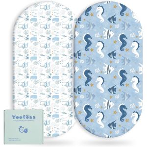 Lot De 2 Draps Housse Bebe Microfibre Respirante Prot&eacute;g&eacute; Matelas Ajustable Protection De Lit Matelas B&eacute;b&eacute; Amovible Y Lavable 50x89 Cm 50x90 Cm 55x90 Cm Pour Lit Berceau Et Matelas - Neuf