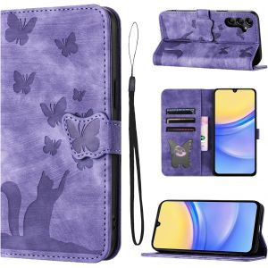 TRAHOO-Coque pour Samsung Galaxy A16 4G/A16 5G/A26 5G(6,7 Pouces) Housse Cuir PU Premium Portefeuille Emplacements de Cartes Fonction Support Bureau pour Samsung Galaxy A16 4G/5G A26 5G-Violet - Neuf