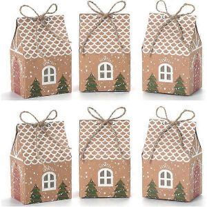 50 bonbons de No&euml;l des bo&icirc;tes-cadeau, papier kraft, bo&icirc;te cadeau, cadeau de mariage, sacs - Neuf