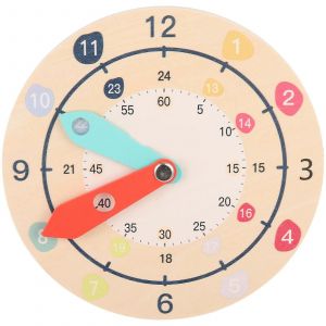 Horloges p&eacute;dagogiques pour enfants, jouet &eacute;ducatif, carr&eacute;, multicolore, apprentissage du temps, 1 pi&egrave;ce - Neuf