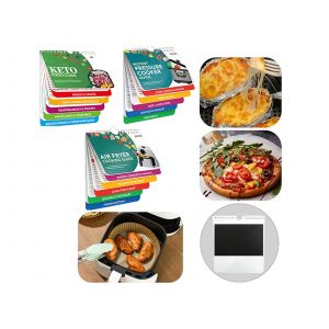 Livret De Recettes Magn&eacute;tique Pour Friteuse &Agrave; Air (3 Pi&egrave;ces) - Neuf