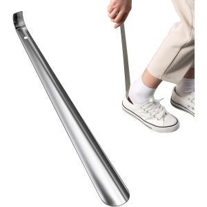 Chausse-Pied Long En Métal Argenté, 42 Cm De Long, Pas De Flexion Excessive - Neuf