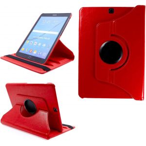 2.0 Etui Pour Samsung Galaxy Tab S2 9.7 Sm-T810 Sm-T813 Sm-T815 Sm-T819 Coque De Protection Rotation 360° Smart Housse Cover Case Stand Auto Réveil/Sommeil|Rouge - Neuf