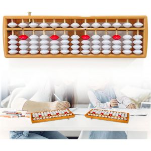 13 Chiffres Boulier en Plastique Soroban Arithm&eacute;tique Math&eacute;matiques Abacus Mathematical Soroban avec Bouton de R&eacute;initialisation Outil de Calcul pour &Eacute;tudiants pour &Eacute;tudiants Bureau Maison - Neuf