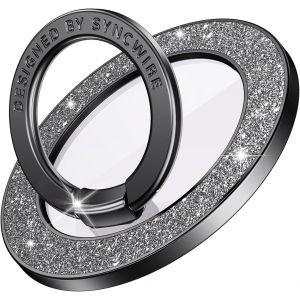 Cmjaagur-Support Magnétique Rotatif Pour Téléphone Pour Magsafe, Porte-Anneau Magnétique Pour Téléphone, Amovible Accessoires Magsafe Pour Iphone 16 Pro 15 14 13, Android - Diamant Noir[M1526] - Neuf