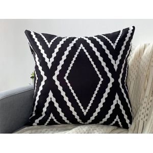 Housse De Coussin Noire Imperm&eacute;able 45 X 45 Cm - Lot De 2 - Neuf