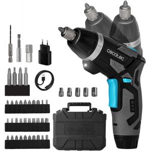 Tournevis 2 en 1 à Batterie 3,6 V et 1500 mAh PowerGyro 4000 Light. 200 tr/min,Couple de Serrage Réglable de 6 Nm,Mandrin 1/4"" (6,35 mm) Hex,Lumière LED et Arrière,Mallette et Accessoires - Neuf