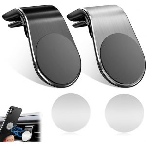 Letnerny-Ociodual Support Porte Téléphone Voiture Noir Magnétique Universel Avec Pr D'air Type L Aimant Grille Aeration 360 - Neuf