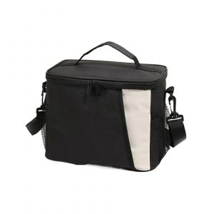 Sac de pique-nique portable avec bandouliere, sac a lunch noir pour les etudiants. - Neuf