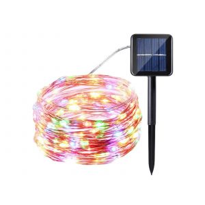 Guirlande Lumineuse Solaire Multicolore De 22 M Avec 200 Led Pour Jardin Ext&eacute;rieur - Neuf